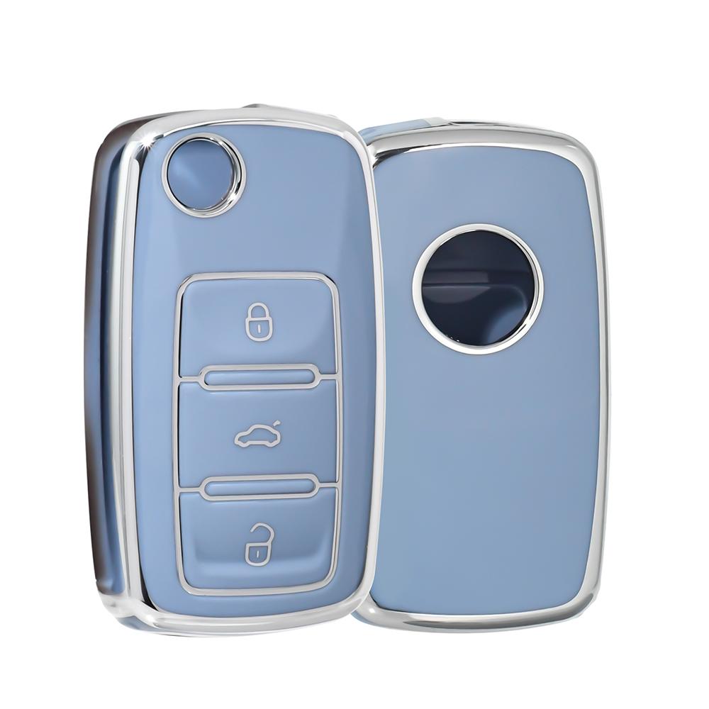 Car Key Case Cover Keychain for Volkswagen Key Sleeves Langyi Sagitar Jetta Weiling Bora Tiguan VW Keychain for Car Key Case