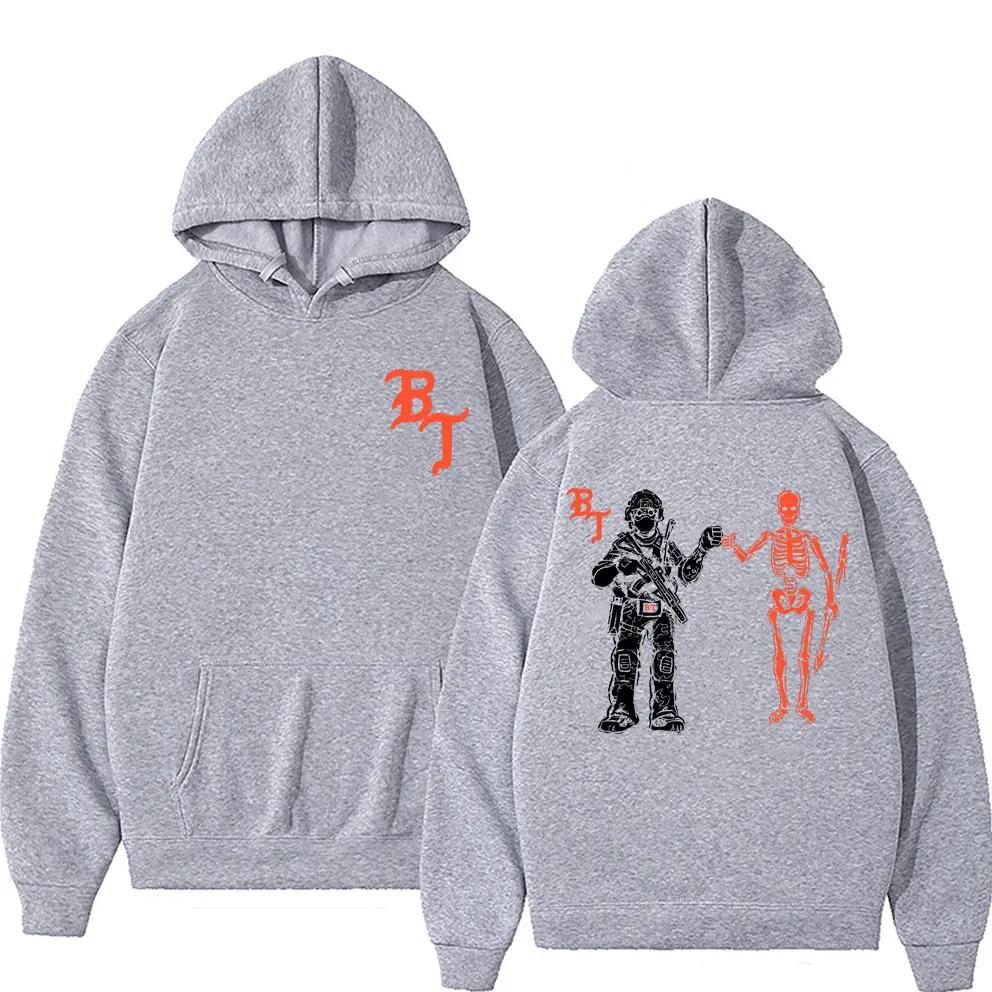 Forward Observations Group Graphic Hoodie Male Vintage Black Streetwear Skeleton Graphic Hoodies Gothic Oversized Sweatshirt