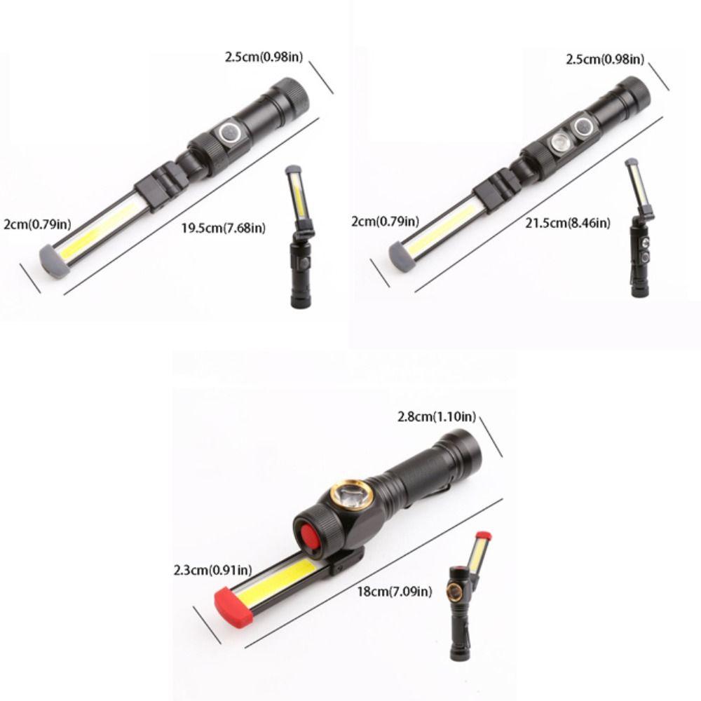 Portable Folding USB Charging COB Emergency Lamp USB Charging COB Technology Magnetic Tail Light 360° Magnetic Point