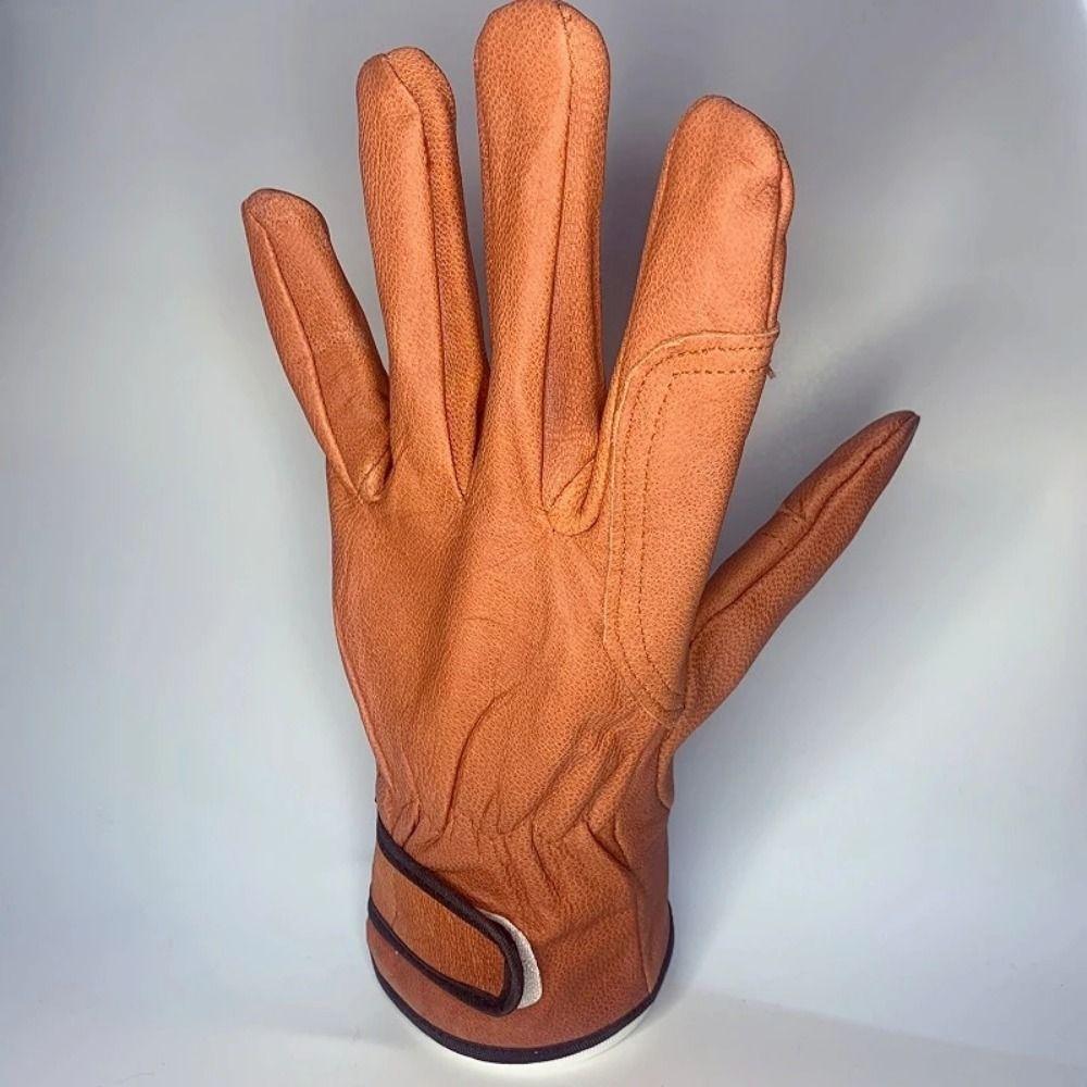 Comfortable Leather Working Gloves Vintage Driving Gloves Practical Gardening Safety Gloves  Farms