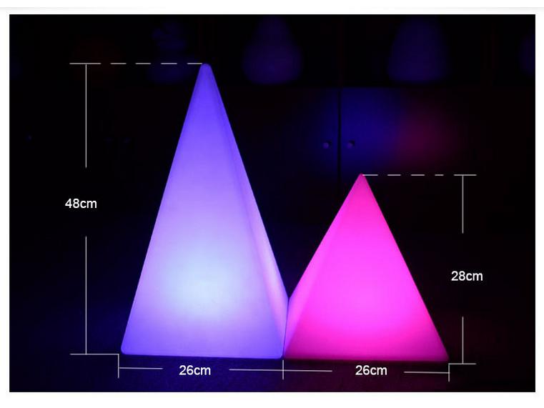 Waterproof RGB LED Pyramid Table Lamp: Outdoor/Indoor Decorative Light