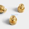 B0KB Set of 4 Brushed Gold Brass Drawer Knobs Elegant Brass Pulls for Household