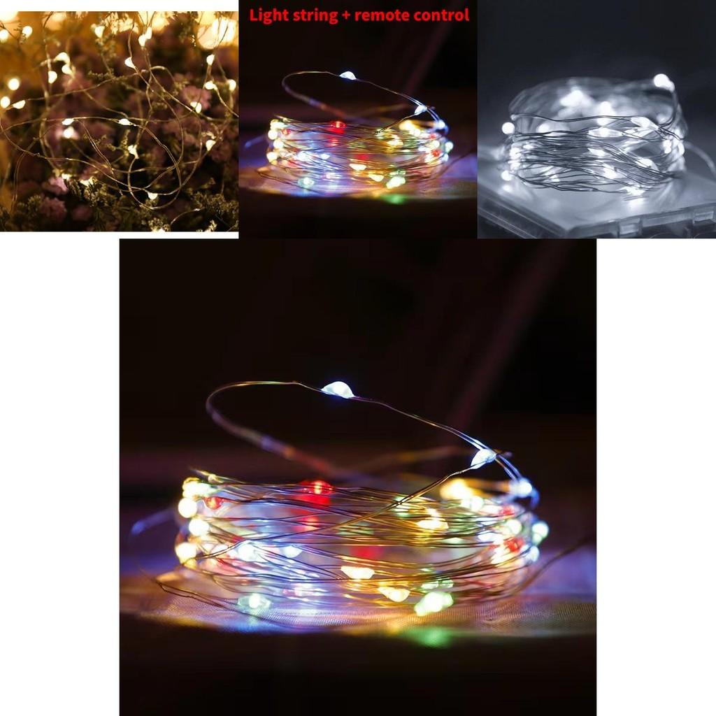 Weihnachts-Kupferdraht-LED-Lichterkette mit Batteriebox und Schalter für Feiertagsdekorationen