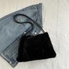 Plüsch-Beuteltasche für Damen, große Kapazität, Schultertasche, lässig, modisch, Pendlerhandtasche, Einkaufstasche