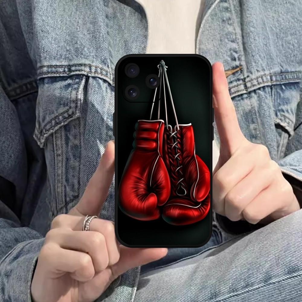 Boxhandschuhe-Telefonhülle für Samsung S20 S21 S22 S23 S24 Note 20 4G 5G Plus Ultra Black Soft Shell