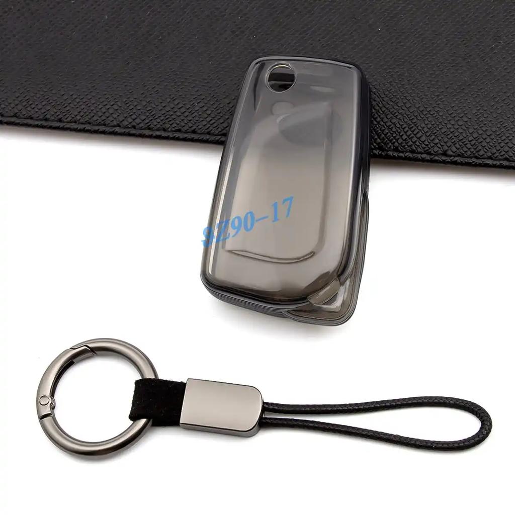Clear Transparent Black Tpu Car Smart Key Cover Case For Toyota Chr Corolla Hatchback Sedan Rav4 Camry Le Hilux