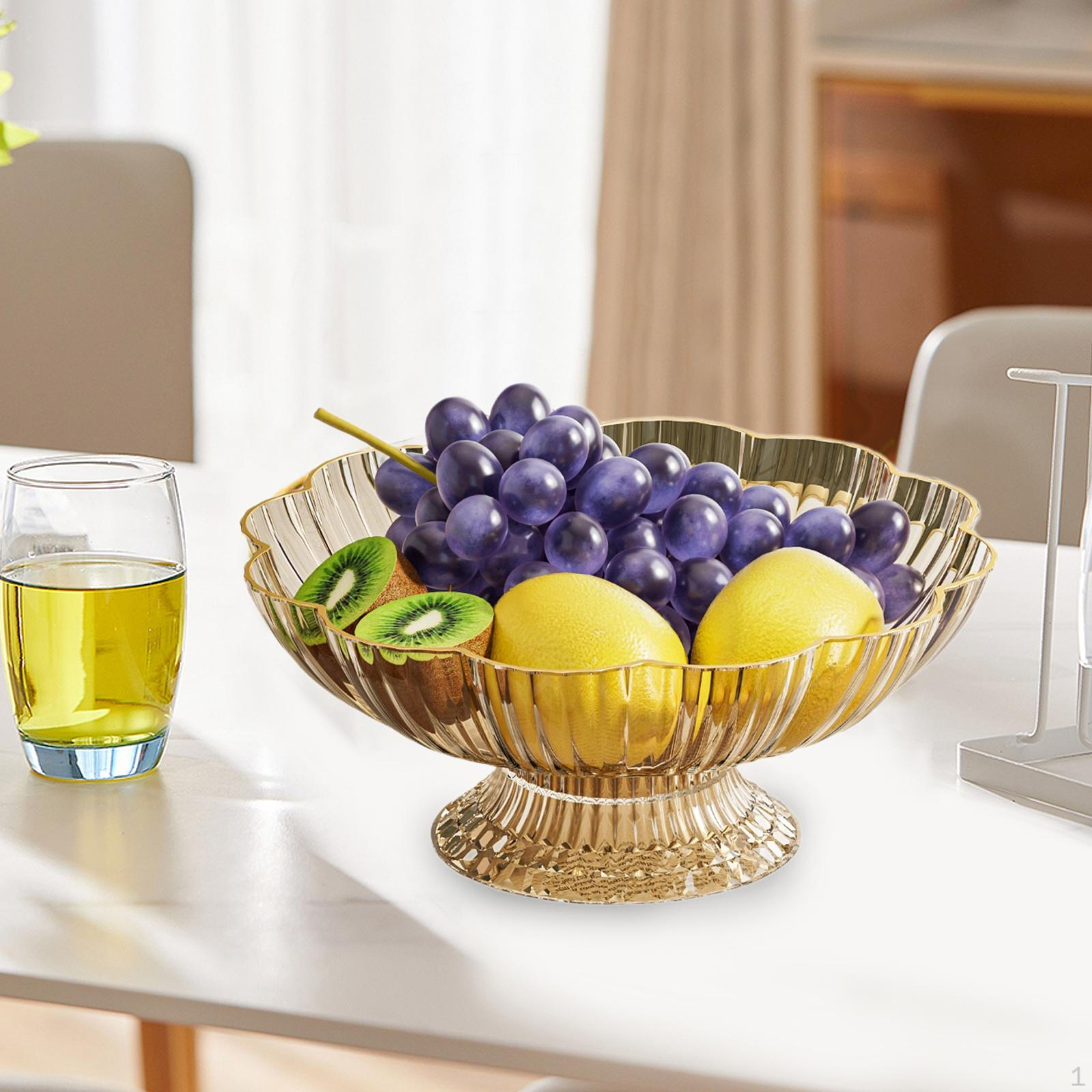 

Декоративная ваза для фруктов с дренажными отверстиями, чаша на пьедестале, для офиса коричневый