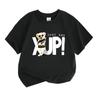 Kinder Jungen Mädchen 100% Baumwolle Rundhals Kurzarm T-Shirt,