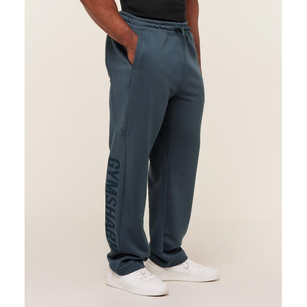 Gymshark Power Straight Leg Pants Gs Stealth Blue Gs Deep Petrol Blue A4c6b Ud7p