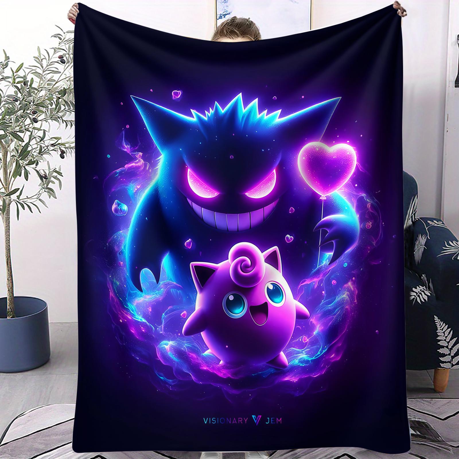 

1PC Soft Blanket Camp Pokemon Pikachu Lightning For Men Women Bed Sofa Office Travel Nap Comfort Leisure Camp Travel Blanket 70x100cm