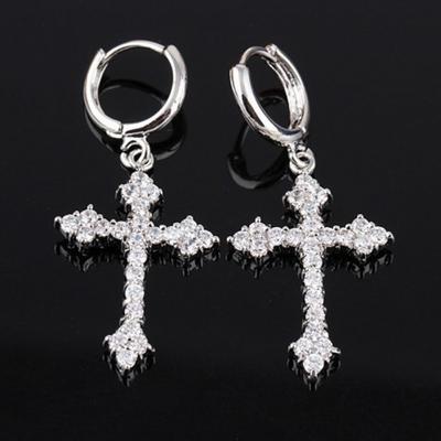 1 Paar Kreuzohrringe Modischer Ohrschmuck Weiße Kreuzohrringe Perfektes Geburtstagsgeschenk Weihnachtsgeschenk