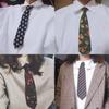 6CM Floral Lazy-tie Rubber Band Neckties For Women College Girls Shirt Uniform Neckwear Korean Style Narrow Knot Free Small Ties