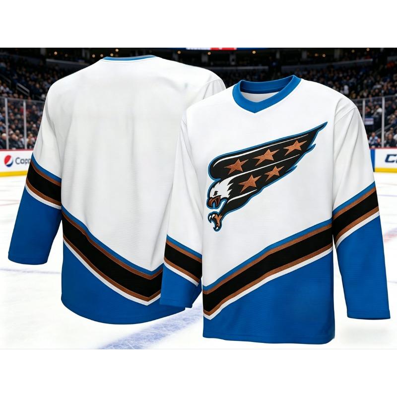 2026 Men's New Ice Hockey Training Shirt - Washington Limited Edition 3D Print - Breathable, Moisture-Wicking Long Sleeve Kids