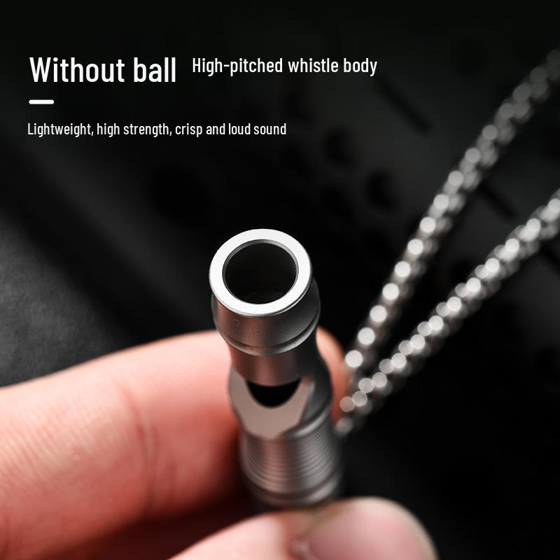 New Titanium Alloy EDC Survival Whistle for Outdoor Camping and Rescue