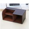 Simple Pencil Pen Holder High-end Desktop Stationery Storage Box PU Leather Desk Organizer  Office
