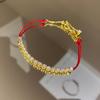Bubble Diamond S925 Silver Red String Bracelet with 5A High Carbon Diamonds - Year of the Horse Jewelry for Women