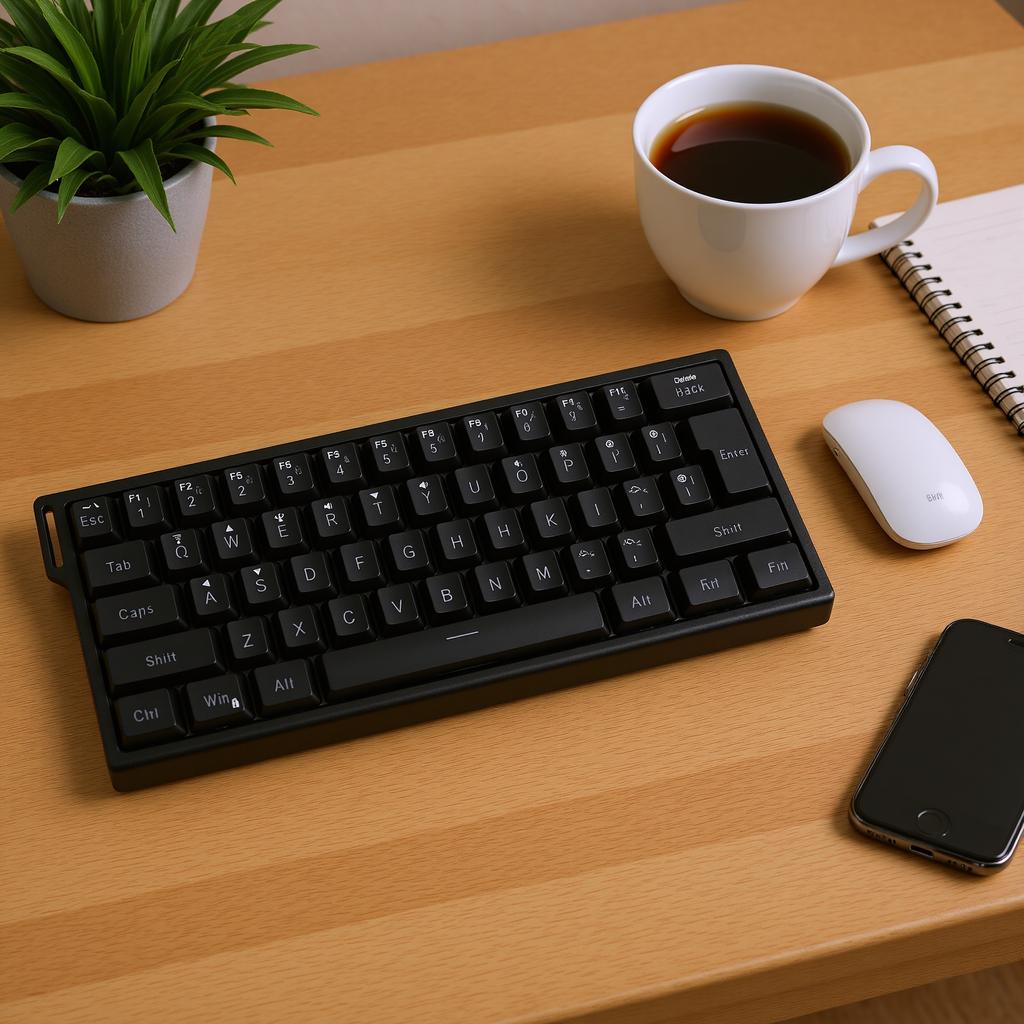 Wireless Mechanical Keyboard 61 Keys   2.4G Wired RGB Lighting Mechanical Gaming Keyboard with Hanging Rope