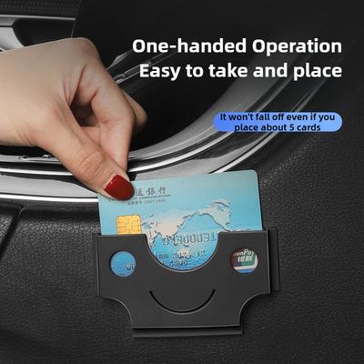 Car Multifunctional Card Holder Adhesive Car Business Card Holder Ticket Holder ID Paper Storage Organizer