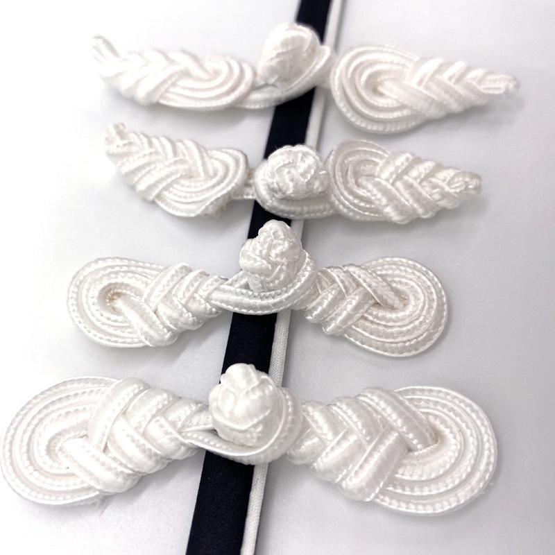 Reversible Handmade Pipa Buttons Tang Suit Cheongsam Coat Shoes Dyeable Polyester Clothing Buttons by Bai Xi Accessories