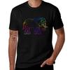 Multicolored Elephant TShirt Basic Short Sleeve Cotton Blend TShirt