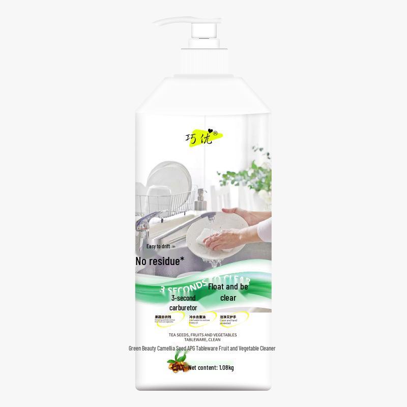 Qiaoyou 1.08kg Tableware & Vegetable Cleaner - Dish Soap with Hand Protection