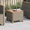 Vidaxl Gartentisch, Grau, 45x45x37 cm, Polyrattan und Akazie