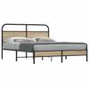 VidaXL Bed Frames Without Mattress 150x200 Cm Smoked Oak Engineered Wood 4100358