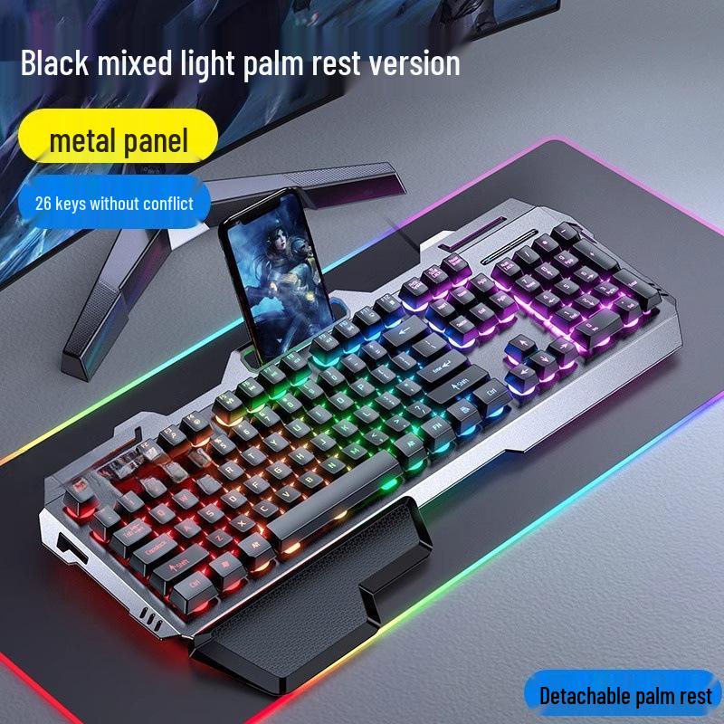 Gaming Keyboard & Mouse Set: True Mechanical Feel, with Headset & Extra Light Option