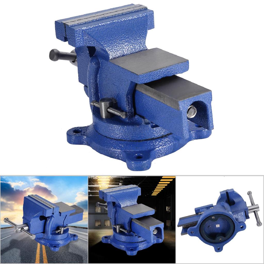 Bench Vise Heavy Duty Tabletop Clamp with Anvil Swivel Locking Base (4 )