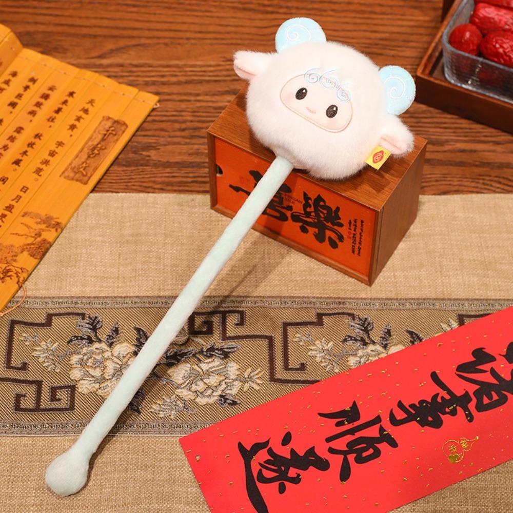 Soft Plush Sheep Mascot Massage Hammer Zodiac Sheep Doll Sheep Coin Purse Party Favor