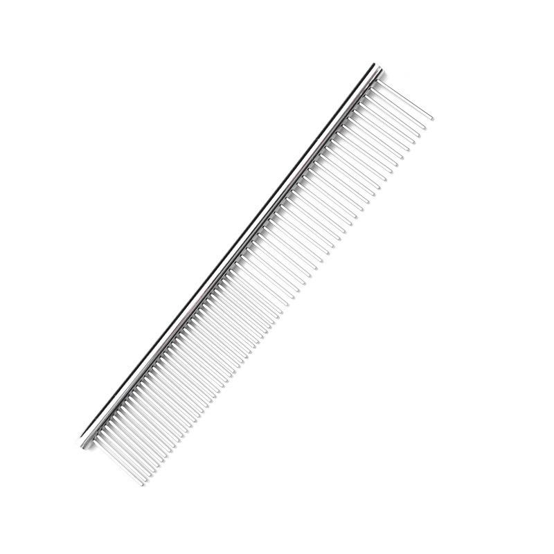 Dog Cat Metal Double Row Teeth Brush Grooming Hair Comb Fur Rake Tool Useful Dog Fur Grooming