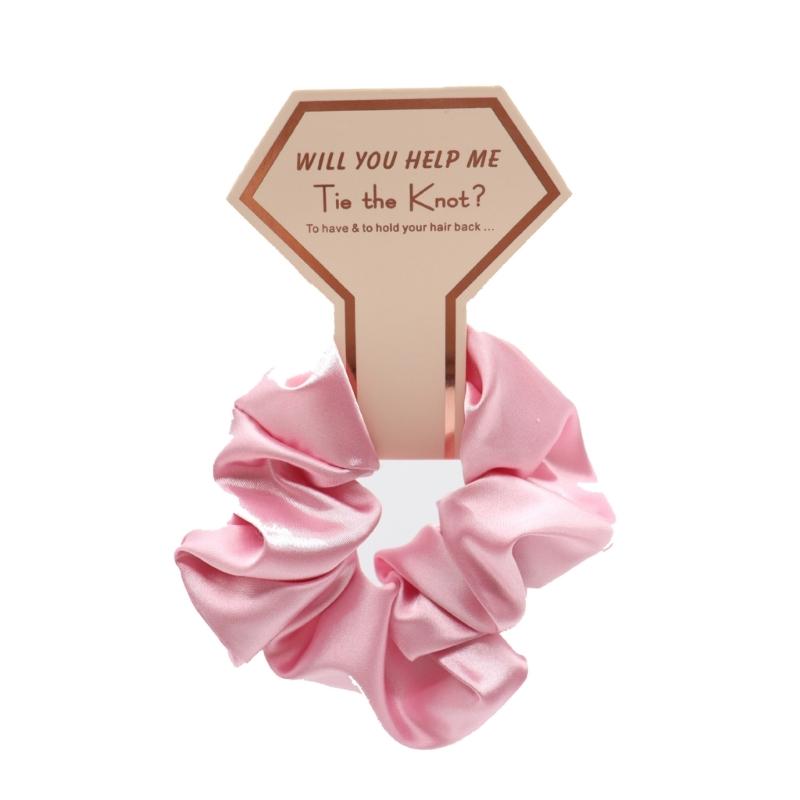 Bridesmaid HairPiece Hair Scrunchies Ponytail Holder Wedding Party Accessories Bridesmaid Scrunchies Proms Gifts 5PCS