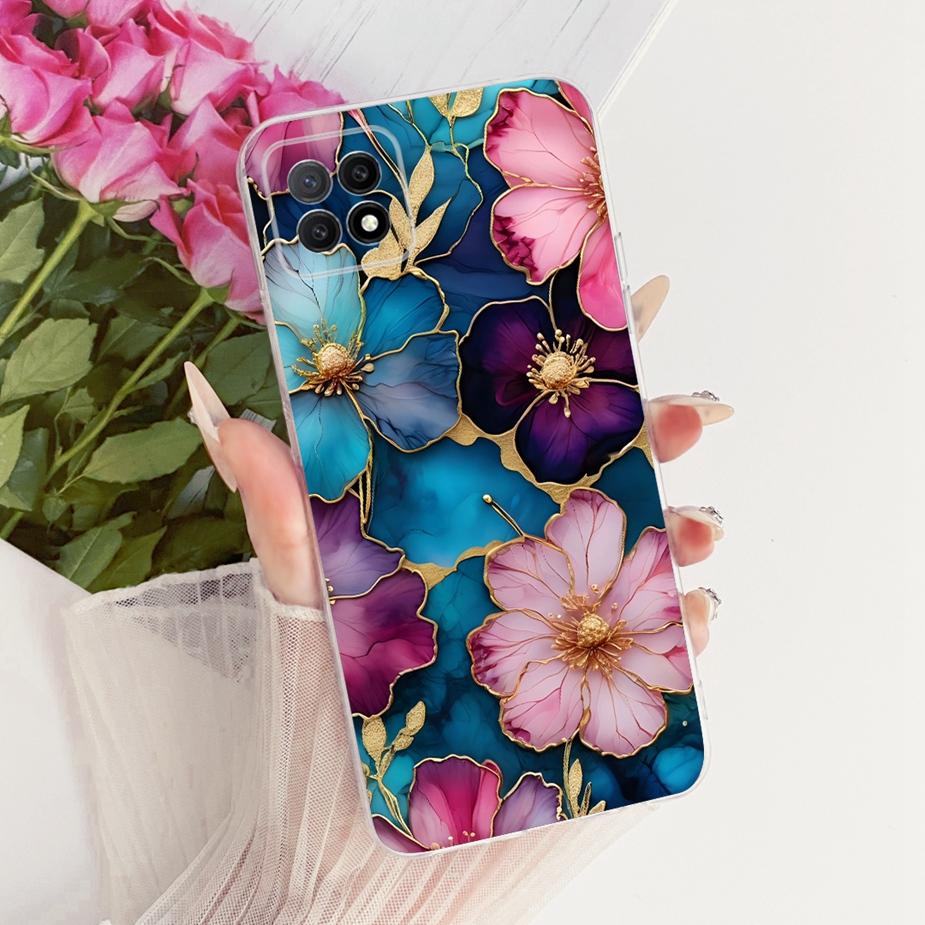 For Oppo A73 5G Case CPH2161 Luxury Flowers Butterfly Painted Cover Soft Slim Phone Case For Oppo A72 5G OppoA73 5G Fundas Coque