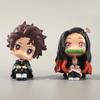 Q Version Naruto & Kakashi Sitting Pose Figurines, Demon Slayer Nezuko & Tanjiro Dolls and Ornaments.