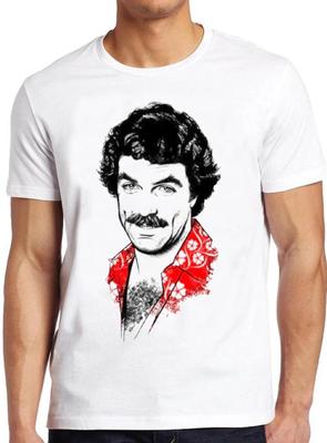 Magnum PI T Shirt B666 80s TV Show Retro Cool Top Tee Graphic Short Sleeve Shirt Unisex Men Women All-Season