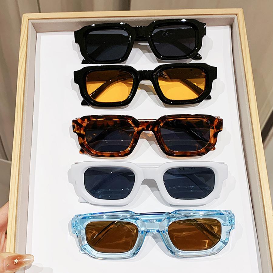 5-Piece Set Fashionable Square Frame Women's Glasses Trendy Color Combo Suitable for Party Costume And Clothing Accessories