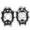 32 Spikes Ice Cleats for Shoes and Boots Stainless Steel Crampons for Outdoor Hiking Climbing Winter Walking Black L