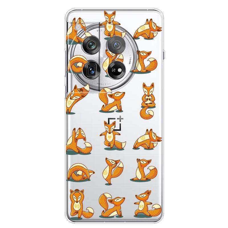 For OnePlus 12 Case 12R 5G Flower Clear TPU Soft Silicone Transparent Back Case for One plus 12R Cover on for Oneplus12 5G Coque