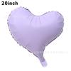 20 Inch Matte Crooked Heart Aluminum Film Balloon Candy Color Curved Love Helium Balloon Party Decoration