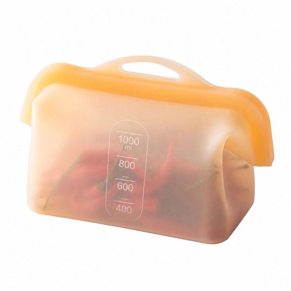 With Handle Fruit Storage Bags Leak-Proof Upright Freezer Bags Freezer Microwave Safe