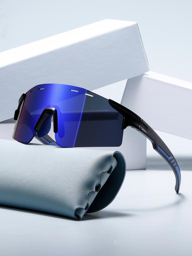 Farbwechselnde Sonnenbrillen für den Radsport, winddichte Outdoor-Sportbrillen, rutschsichere Schutzbrillen mit Sekundärspritzguss, großer Rahmen, 9061