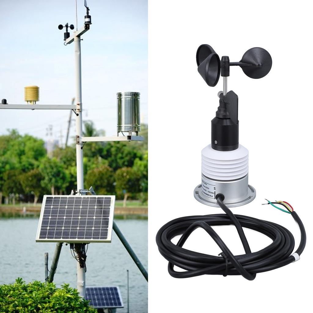 Weather Meter 5 in 1 Accurate Multifunction Weather Anemometer Temperature Humidity Wind Speed Wind Direction for Meteorology