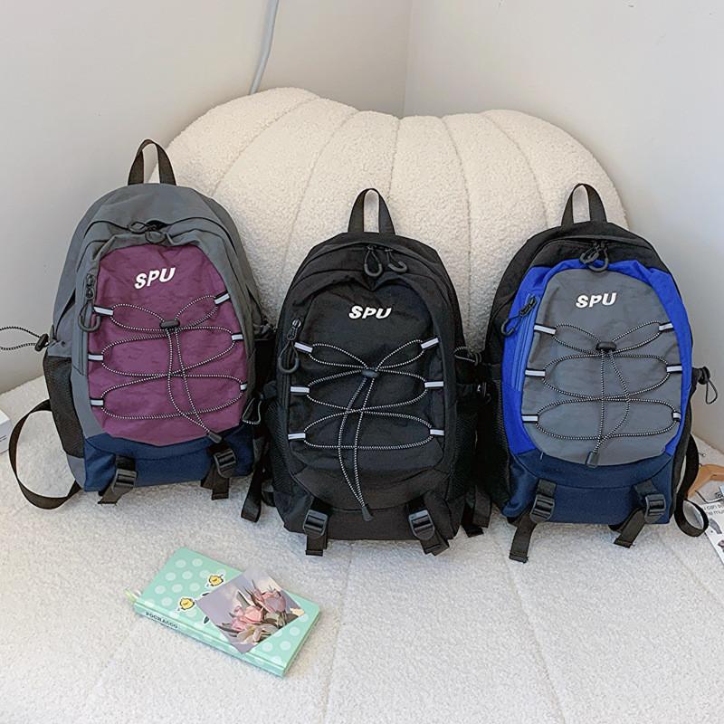 Stylish Large Capacity Student Backpack For School With Breathable Oxford Fabric Design