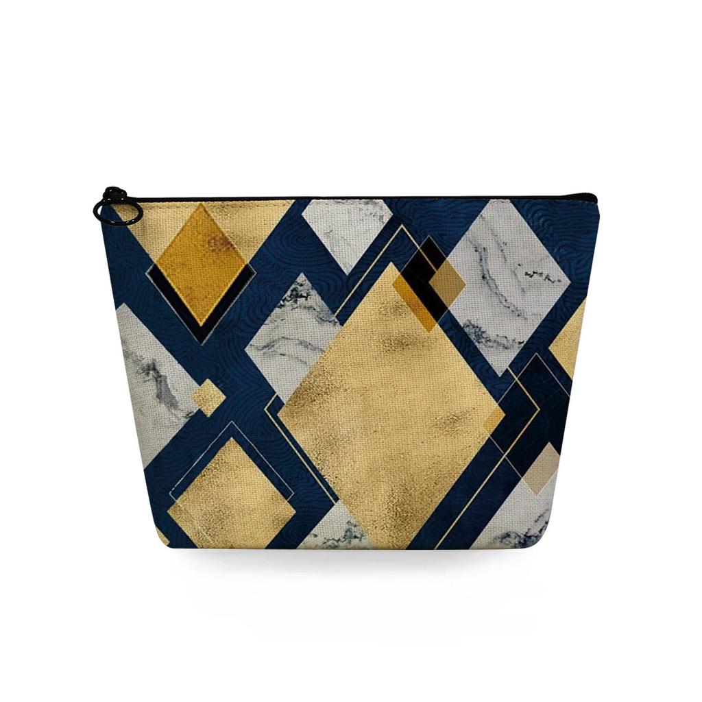 Women Geometric figure Print Cosmetic Bag Toiletries Organize Travel Storage Case 6720 KTB
