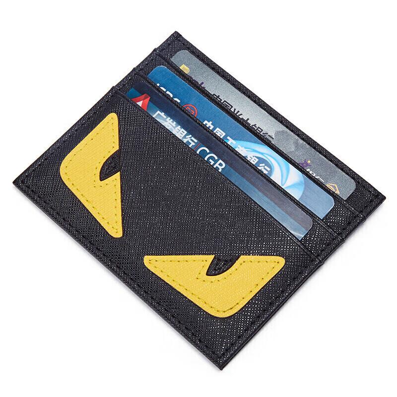 BOSIDUN Мужской ультратонкий кожаный держатель для карт  Монстр