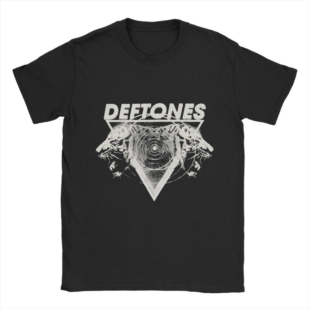 Men Vintage Rock and Rolls Deftones  T Shirts  Cotton Clothing Awesome Short Sleeve Crewneck Tee Shirt Big Size T-Shirts
