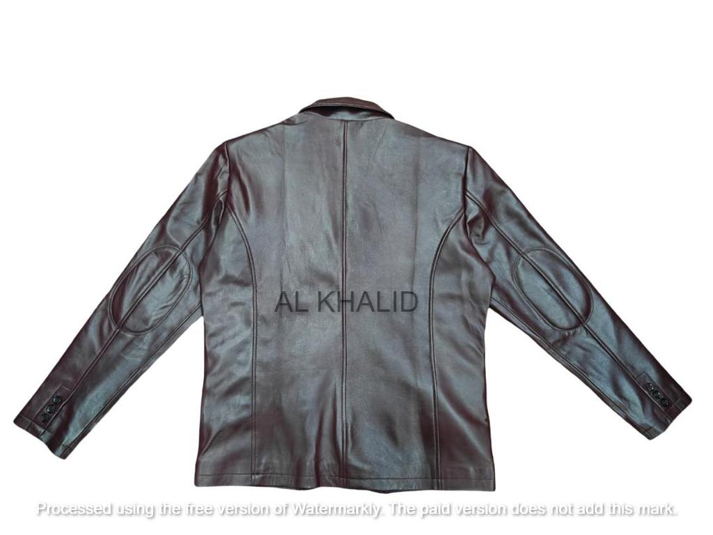 Lammleder Formell Stilvoll Mode Herren Blazer Burgunder Handgefertigt Echtes Leder