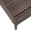 6 Piece Garden Lounge Set with Cushions Poly Rattan Brown
