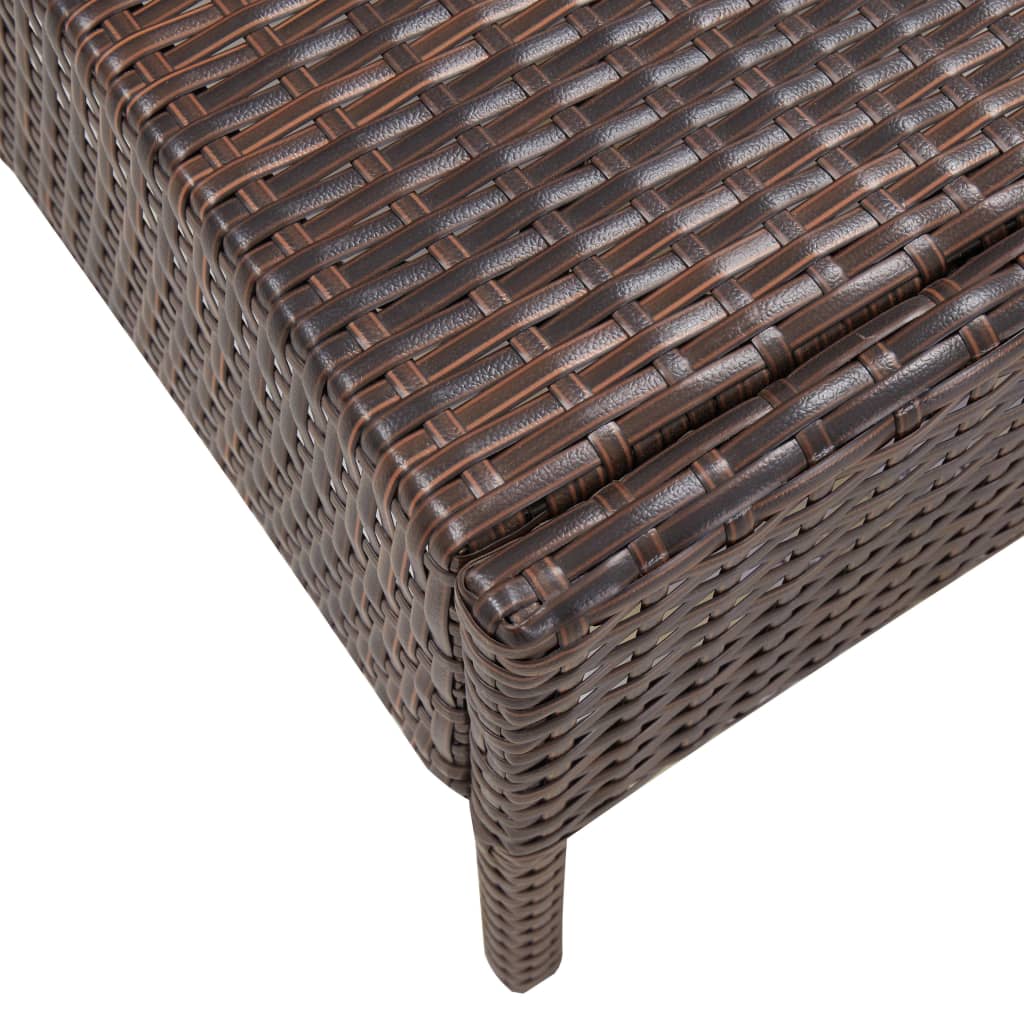 6 Piece Garden Lounge Set with Cushions Poly Rattan Brown