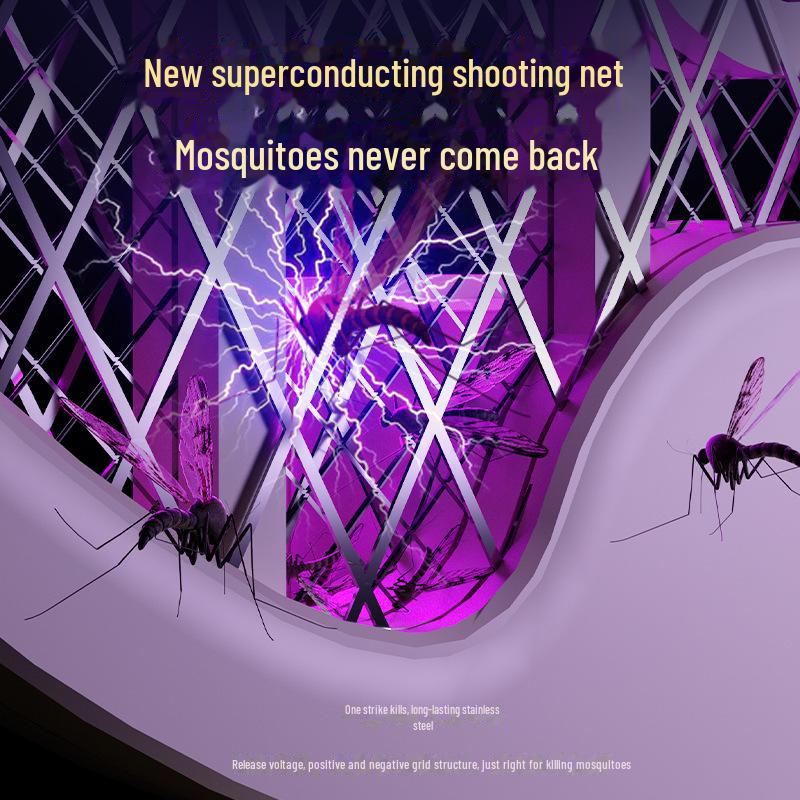 Foldable USB Rechargeable 4-in-1 Electric Mosquito Swatter for Home, Dorm, and Office.